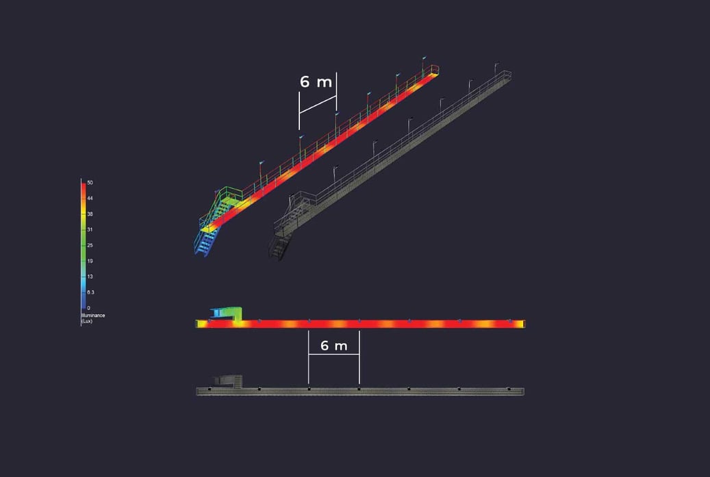 Reduce fixture counts by up to 50 for typical walkways